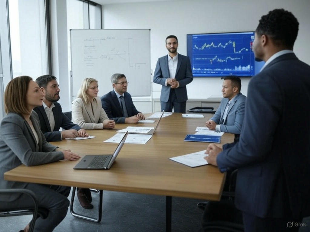 Business presentation illustrating soft skills